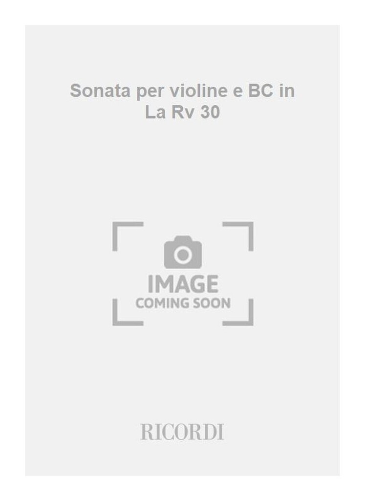 Sonate Per Vl. E B.C.: In La Op.V N.14 - Rv 30